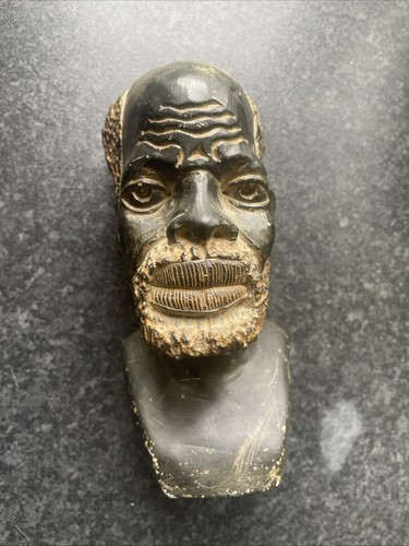 Vtg hand carve stone tribal - stone,