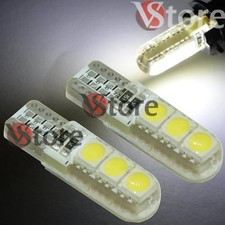 2 Pack Lampade Led T10 Gel Silica 6 SMD No Errore Canbus BIANCO Xenon Auto W5W