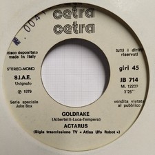 ACTARUS  GOLDRAKE 45 Giri