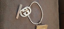  GUCCI  BRACCIALE GG ARGENTO