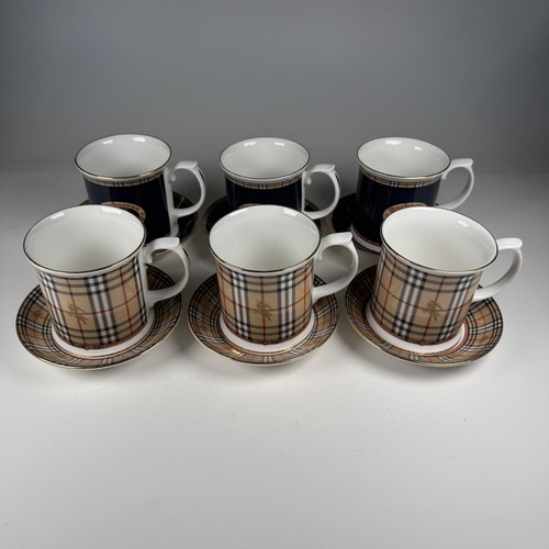 Tazze piattini burberry of - e,