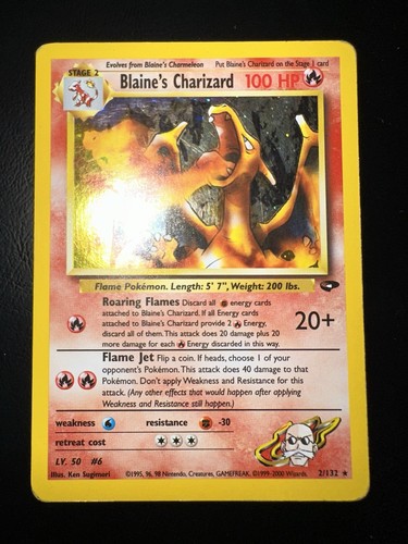 Blaine charizard 132 - blaine's, holo