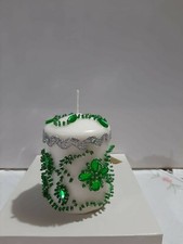  Candela  decorata con