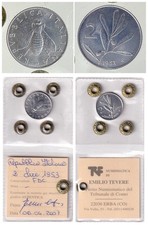 REPUBBLICA ITALIANA 2 lire 1953 FDC PERIZIATA