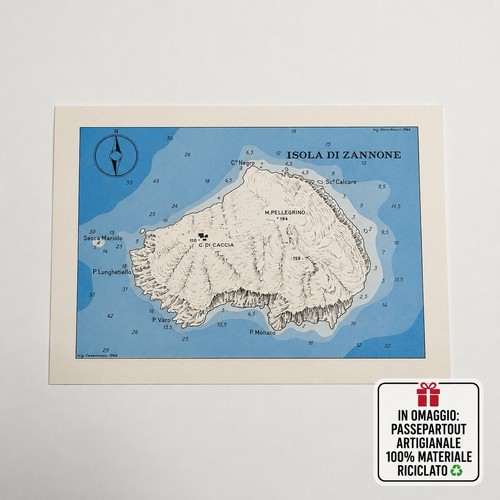Zannone mappa cartografica