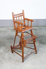 ⚜️ ANTICO SEGGIOLONE VASINO BAMBINI LEGNO MASSELLO NOCE RICHIUDIBILE EPOCA 1800