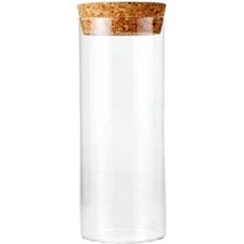 24 provette portaconfetti in vetro con tappo in sughero h 7 cm ø int. 2,2 cm  EM