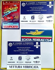L6 4 ADESIVI STICKERS RALLY SALITA CORSE AUTODROMO KART AUTO CIVM F1 ACI FASANO