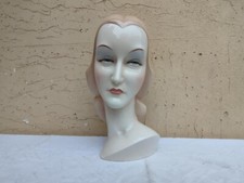 ANTICA SCULTURA TESTA FEMMINILE IN CERAMICA ANTONIO RONZAN Altezza cm.27