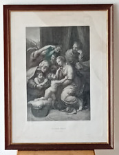 Théodore Richomme incisione acquaforte La Sacra Famiglia Raffaello Sanzio XIX
