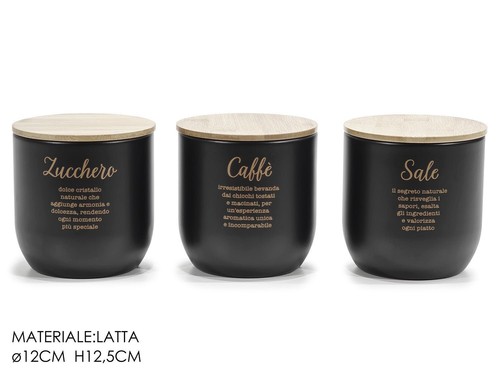 Set barattoli latta - set,