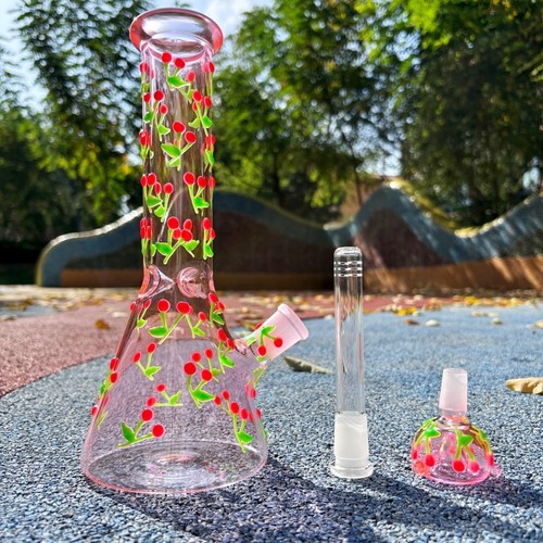 Pink glass bong - glass, hookah