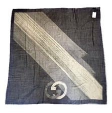 Foulard Gucci Grigio Seta Lana