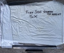 VETRO SCENDENTE+GUIDA ALZAVETRO PORTIERA SX FIAT 500 F L R e Giardiniera D'epoca