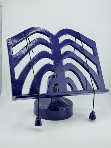 Cast iron book stand purple - cast,