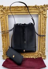 CARTIER SECCHIELLO OVALE PELLE NERA con Pochette Vintage Pari al Nuovo