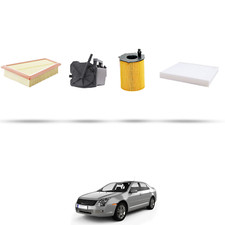 HOFFCAR Kit tagliando - 4 filtri compatibile con Ford Fusion 1.6 Tdci 66kw dal 2