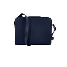 Autentica borsa a tracolla Yves Saint Laurent vintage nera raso logo YSL