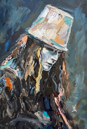 Original impasto portrait - original,