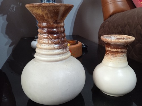 Coppia vasetti ceramica - , in