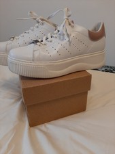 Cult Sneckers Donna In Pelle Bianca Con Stringhe N° 40 senza scatola