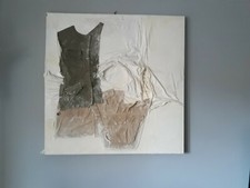 quadro astratto stoffe rilievo