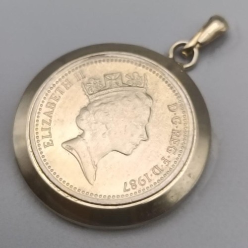 Ciondolo moneta vintage
