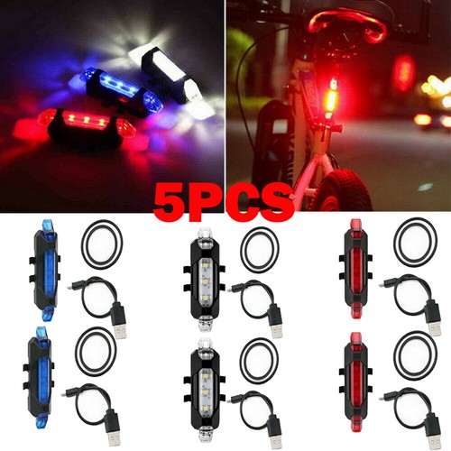 5pcs luce bici bicicletta coda - 5pcs,
