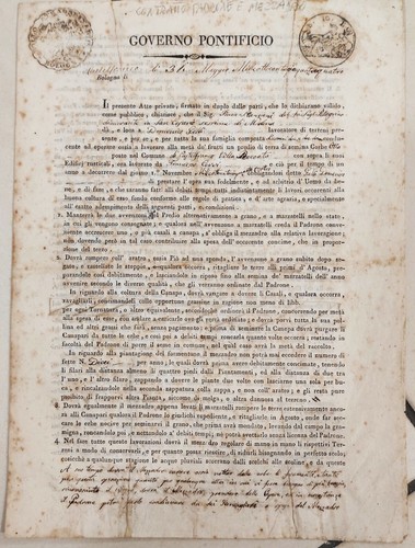 1854 documento contratto - 1854,