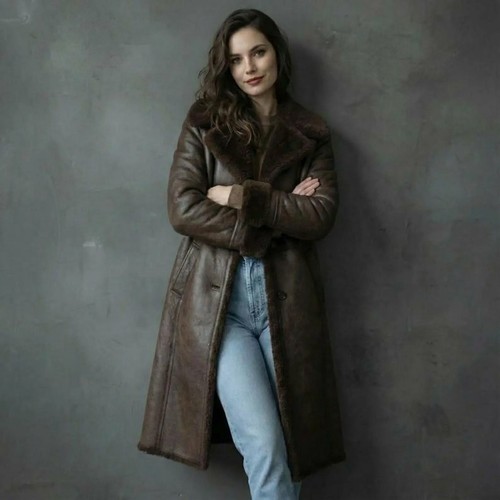 Trench donna shearling