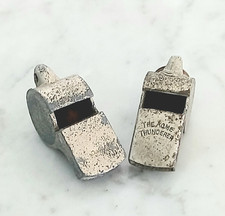 2 Metal Police Whistles Acme