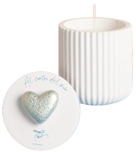 Portacandela cuore azzurra - , con