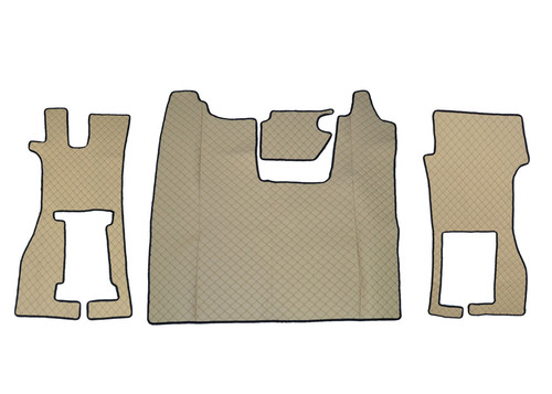 Set tappetini ecopelle beige - 4,