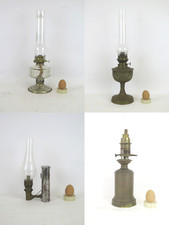 4 LAMPADE AD OLIO ANTICHE LANTERNA LAMPADA AD OLIO STOPPINO  LN20 LN21 26