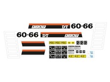 KIT ADESIVI TRATTORE FIAT 60-66 DT COMPLETO DI SIMBOLI E AVVERTENZE