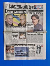 GAZZETTA DELLO SPORT 5 SETTEMBRE 2001 RONALDO-INZAGHI-VALENTINO ROSSI-FIAT STILO