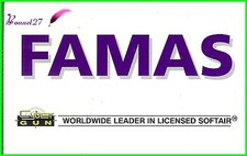 Autocollant CYBER GUN Worldwide leader in licensed softair arme " FAMAS "