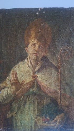Quadro antico olio tela - antico,