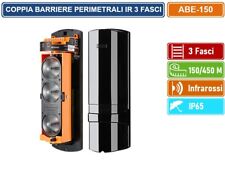 COPPIA BARRIERE PERIMETRALI CABLATE AD INFRAROSSI 3FASCI RILEVAMENTO 150/450M
