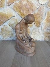 Scultura Vintage Maternità In Ceramica