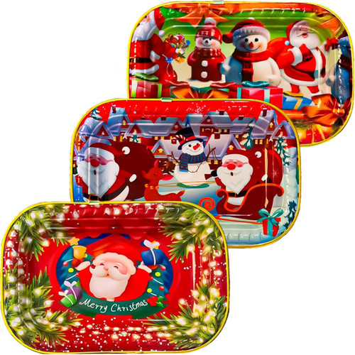 Set piatti natalizi - 3, rosso