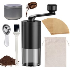 Set macinacaffè riutilizzabile macinino a mano completamente lavabile scatola di