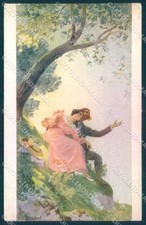 Artista Firmato H.P. Jamet Lady Romantic Coppia serie 2022 PIEGA ANGOLARE pc TW2225