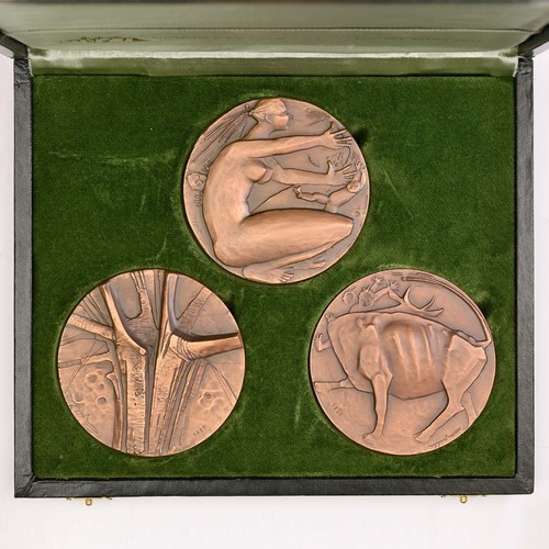 Trittico medaglie fao riforma - medaglie, fao,