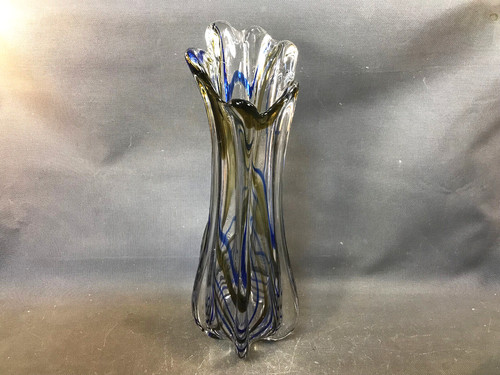 Antico vaso fiori vetro - antico, da