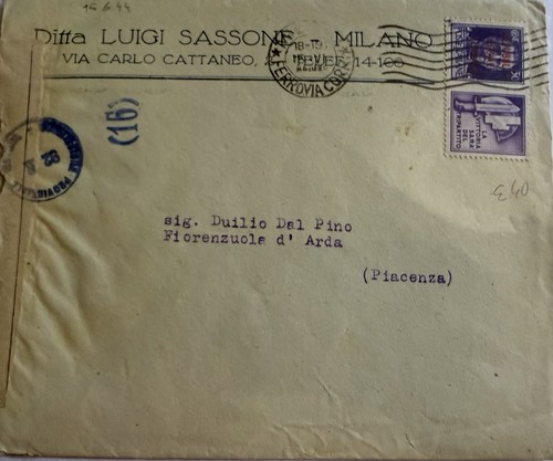 Rsi storia postale busta - busta, da