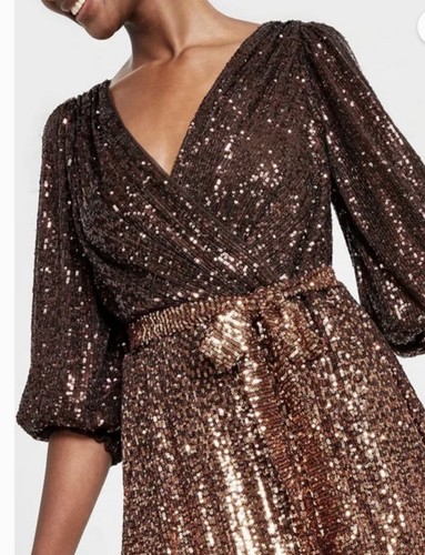 Abito dkny marrone - marrone, paillettes