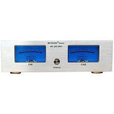 Amplificatore di Potenza HiFi MC-210MKII Bianco con Doppio VU Meter Supporto Cabinet Mount