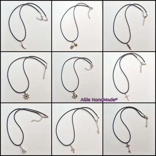 Collana uomo donna - corda, nera
