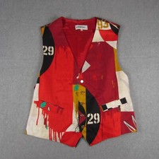 Gilet Vintage Iceberg x Bugs Bunny Uomo 54 XXL Rosso Retrò Warner Bros AOP Italia